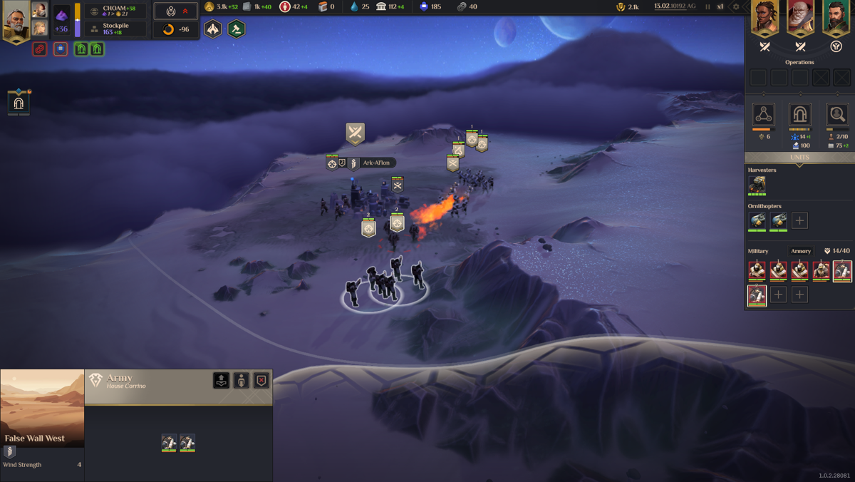 Dune: Spice Wars (Windows) screenshot: [Full release] Conquering a neutral village