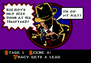 Dick Tracy (Genesis) screenshot: Starting a level