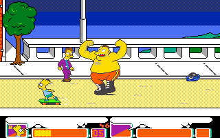 The Simpsons (DOS) screenshot: Stage 1 Boss
