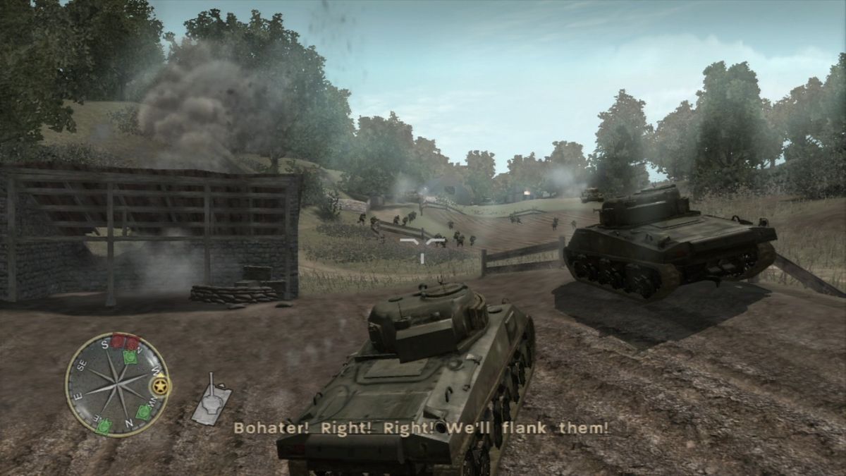 Call of Duty 3 (PlayStation 3) screenshot: German forces are retreating