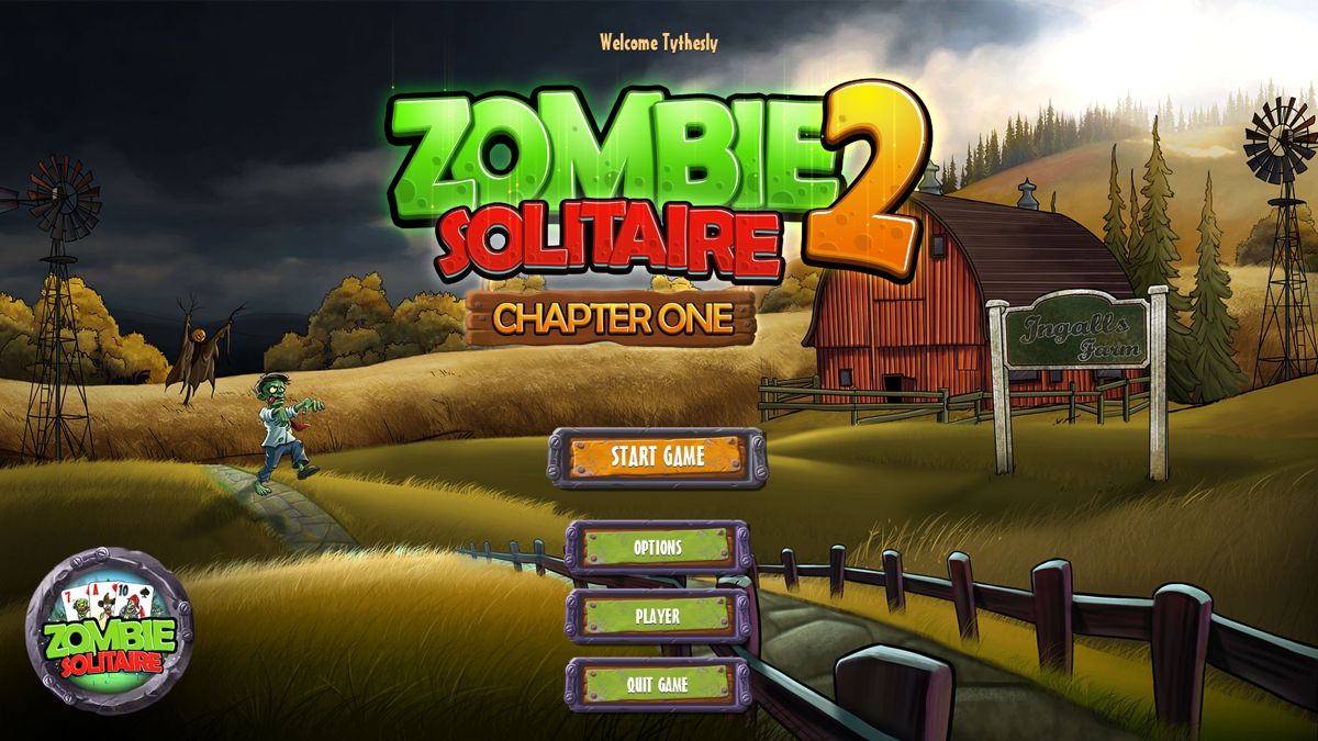 Zombie Solitaire 2: Chapter One (Windows) screenshot: Main Menu