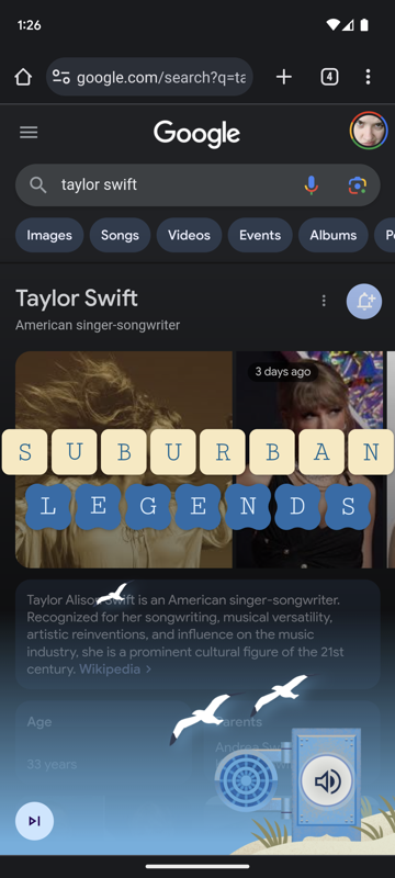 1989 (Taylor's Version) vault (Browser) screenshot: One of the new tracks
