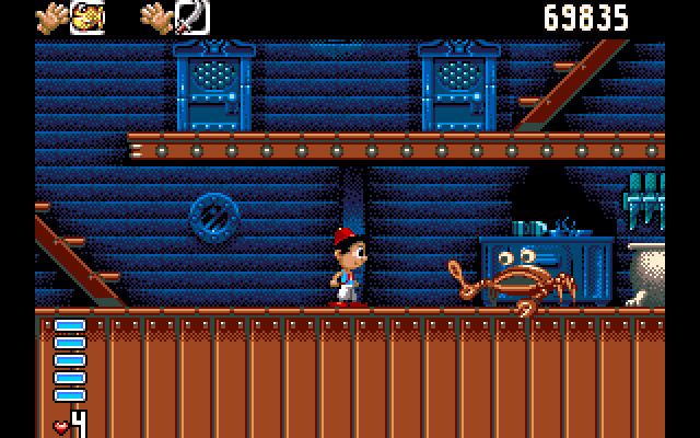 Arabian Nights (Amiga) screenshot: You have to give this fella something if you want to escape this ship