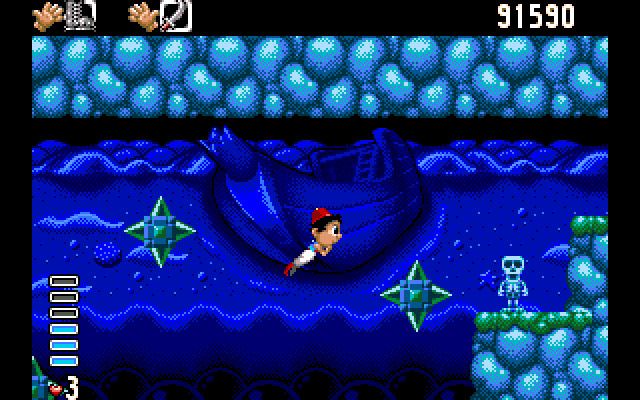 Arabian Nights (Amiga) screenshot: Swimming in the ocean