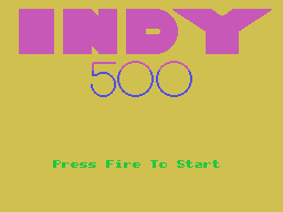 Indy 500 (MSX) screenshot: Title Screen.