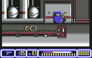 Die Hard 2: Die Harder (Commodore 64) screenshot: Stage 1