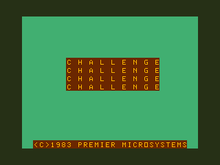 Challenge/Number Matcher (Dragon 32/64) screenshot: Challenge: Title Screen