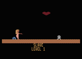 Pharaoh's Pyramid (Atari 8-bit) screenshot: Opening cut-scene.