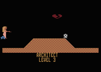 Pharaoh's Pyramid (Atari 8-bit) screenshot: Cut-scene after completing two pyramid levels.