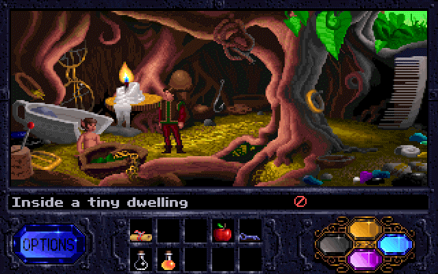 Fables & Fiends: The Legend of Kyrandia - Book One (DOS) screenshot: Why's everything so big here?