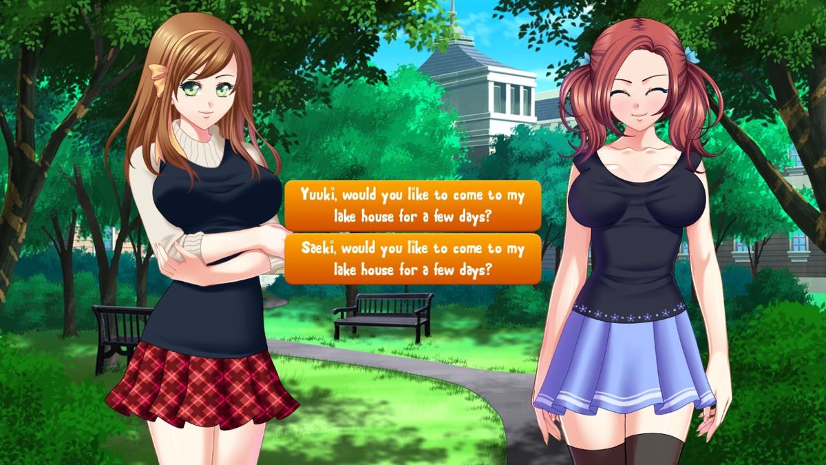 Summer Fling (Windows) screenshot: This is how choices are made in the game.