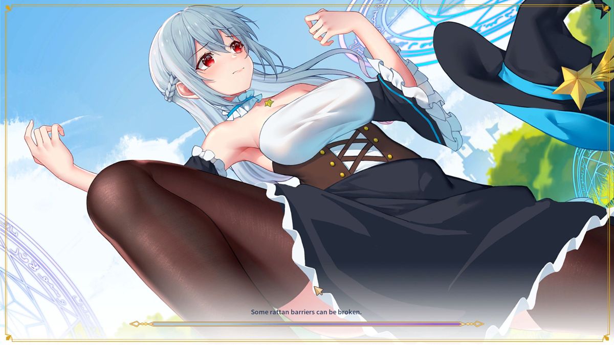 Adorable Witch III (Windows) screenshot: A load screen like this precedes each set of puzzles. A similar load screen appears whenever an image in the Album is accessed