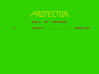 Protector (Dragon 32/64) screenshot: High Score