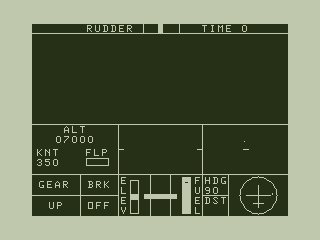 Flight Simulator (Dragon 32/64) screenshot: Black and White