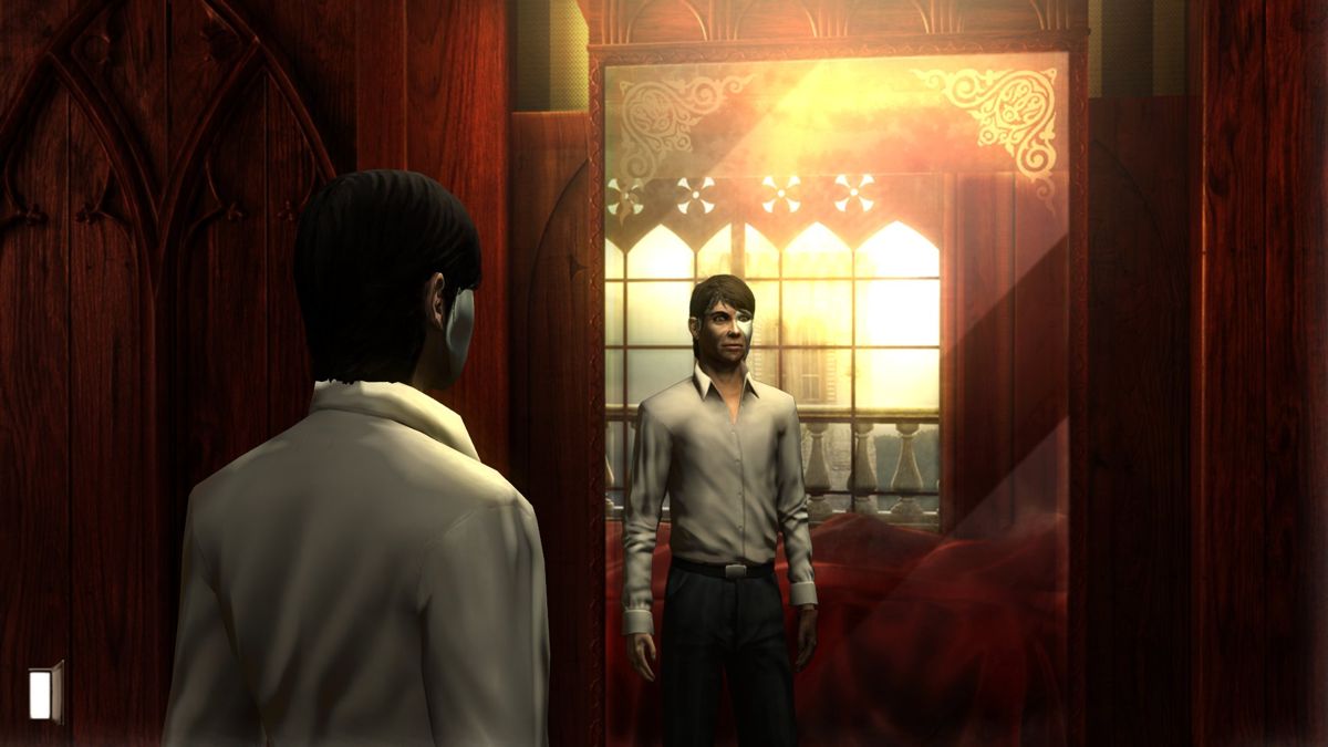 Gray Matter (Windows) screenshot: Dr. Styles in front of the mirror in his room