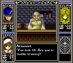 Arcana (SNES) screenshot: Item seller