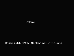 Roboy (MSX) screenshot: Copyright.