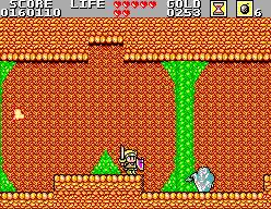 Wonder Boy in Monster Land (SEGA Master System) screenshot: One of the Mud-Men