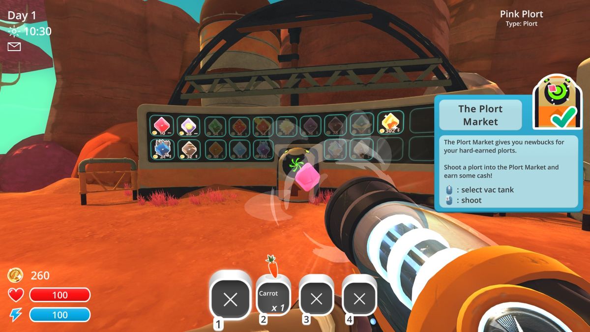 Slime Rancher (Windows) screenshot: The plort market