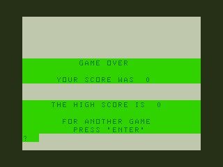 MRC (Dragon 32/64) screenshot: Game Over