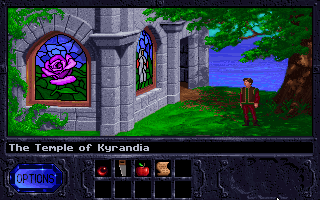 Fables & Fiends: The Legend of Kyrandia - Book One (DOS) screenshot: Outside the Temple