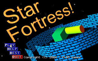 Star Fortress (DOS) screenshot: Title/main menu screen.