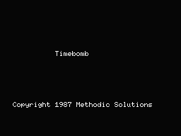 Time Bomb (MSX) screenshot: Copyright.