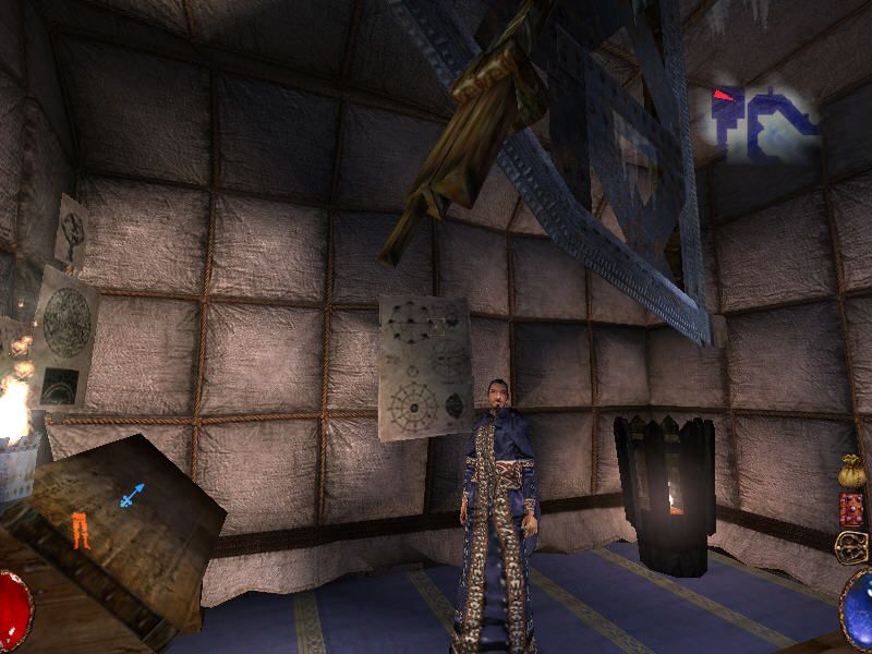 Arx Fatalis (Windows) screenshot: An observatory. You can use the telescope to look at the desolate Earth...
