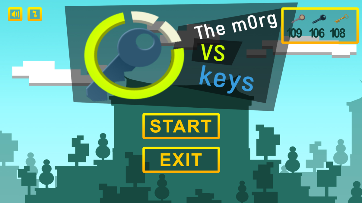 The m0rg VS keys (Windows) screenshot: Main Menu