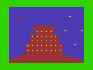 Transylvanian Tower (Dragon 32/64) screenshot: Entering the Tower