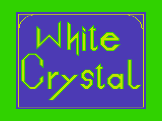 White Crystal (Dragon 32/64) screenshot: Title Screen