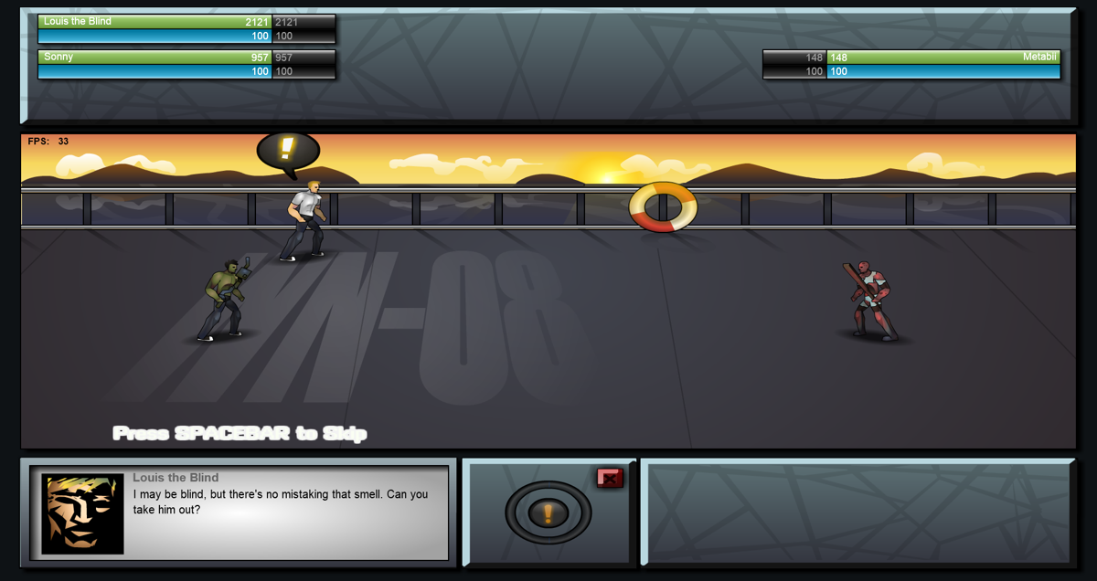 Sonny 2 (Browser) screenshot: Flashback from the last game as a tutorial
