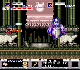 The Legend of the Mystical Ninja (SNES) screenshot: The ghost woman