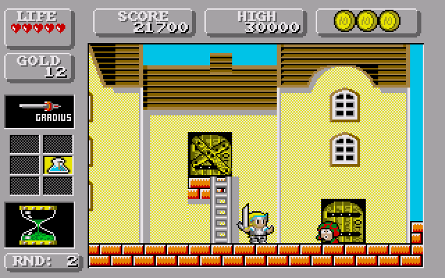 Wonder Boy in Monster Land (Amiga) screenshot: Meet mini-mushroom