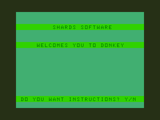 Fun & Games (Dragon 32/64) screenshot: Donkey: Title