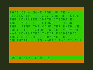 Fun & Games (Dragon 32/64) screenshot: Artist: Instructions