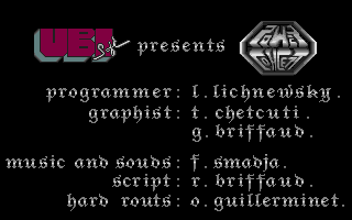 Back to the Golden Age (Atari ST) screenshot: Credits screen.