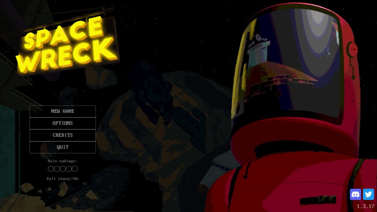 Space Wreck (Windows) screenshot: Main menu