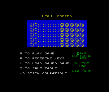 Chuckie Egg II (ZX Spectrum) screenshot: Main menu