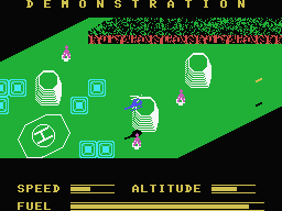 Chopper (MSX) screenshot: Demonstration of the game.