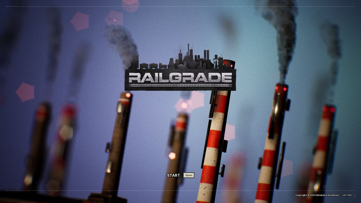Railgrade (Windows) screenshot: Title screen