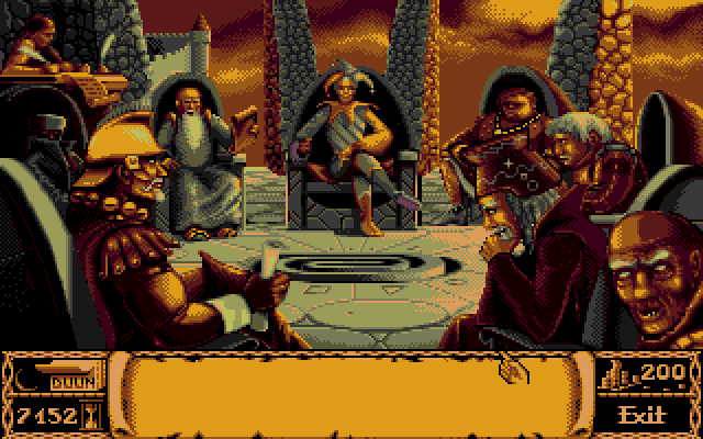 Storm Master (DOS) screenshot: council & time to be wicked