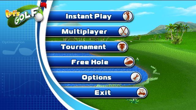 Let's Golf! (Symbian) screenshot: Main menu