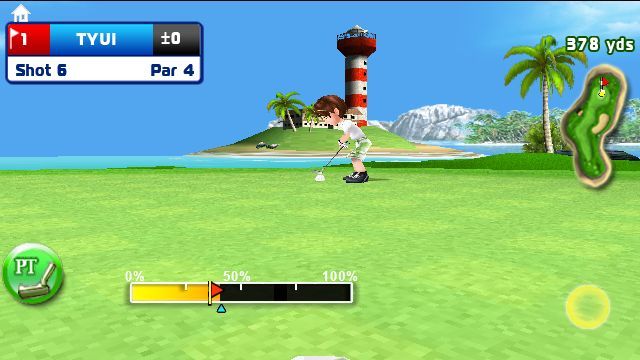 Let's Golf! (Symbian) screenshot: Setting power of putt