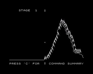 Penetrator (ZX Spectrum) screenshot: This is my version of mount Fuji. Beautiful isn't it?