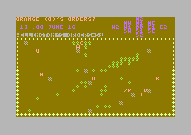 Waterloo (Commodore 64) screenshot: Issuing Commands