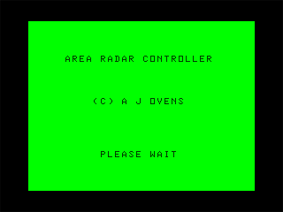 Area Radar Controller (Dragon 32/64) screenshot: Title Screen