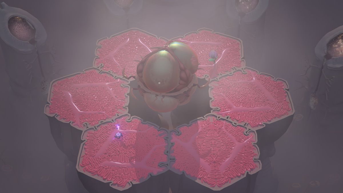 Cocoon (Windows) screenshot: Final stage of a boss fight