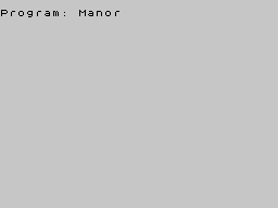 Manor of Madness (ZX Spectrum) screenshot: Program