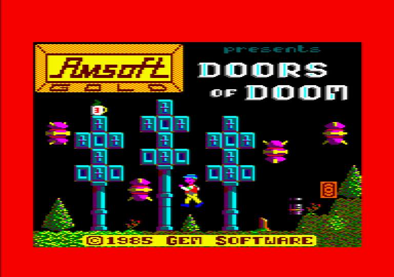 Doors of Doom (Amstrad CPC) screenshot: Loading screen